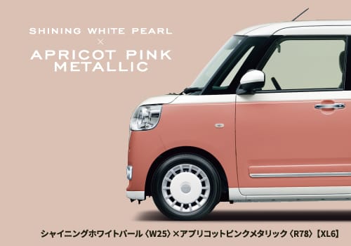シャイニングホワイトパール〈W25〉×アプリコットピンクメタリック〈R78〉【XL6】